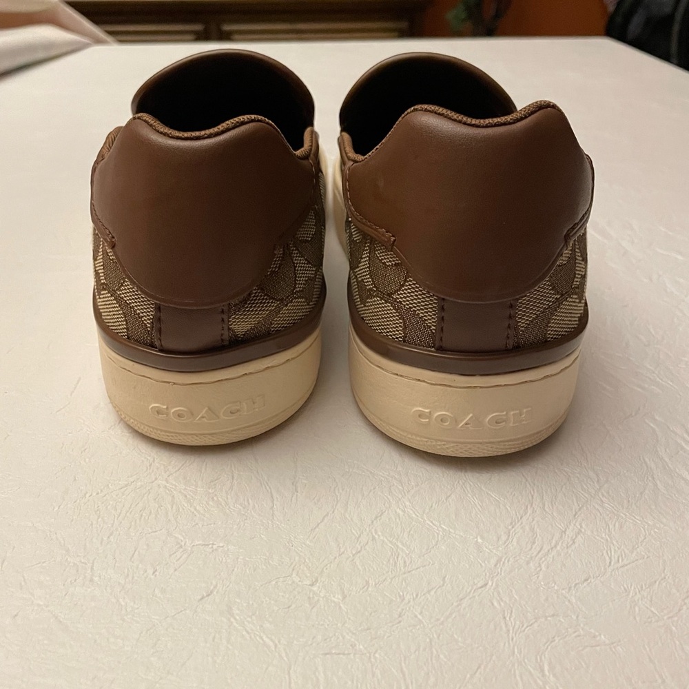 Coach Women's Tan Patterned Loafers - Picture 2 of 7